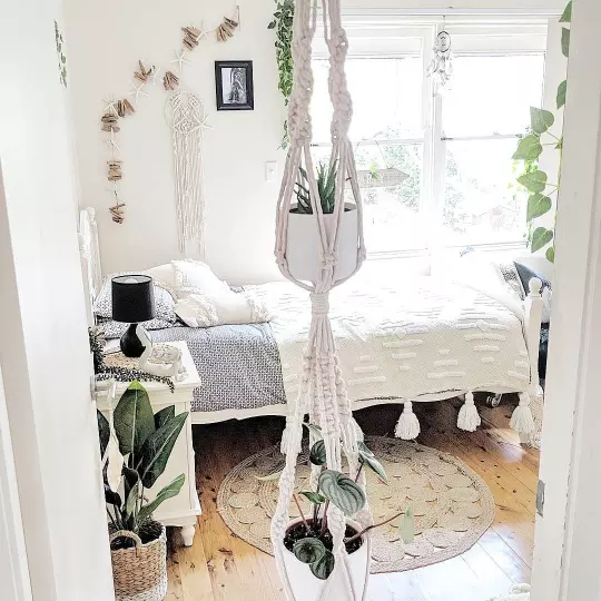 Macrame Plant Hanger - Double - Natural - Handmade