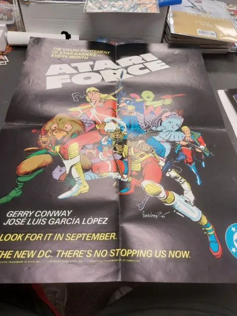 Orig 1983 Dc Comics Atari Force Promotional Poster - Gerry Conway - Garcia Lopez