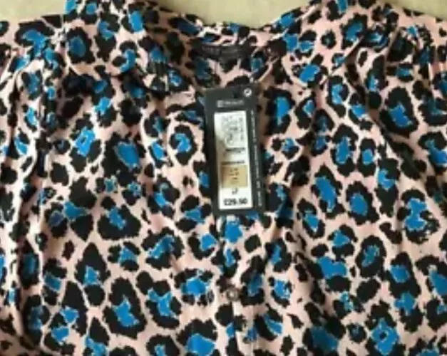 Marks and Spencer animal print shirtdress. BNWT. rrp £29.50. size 20 long.