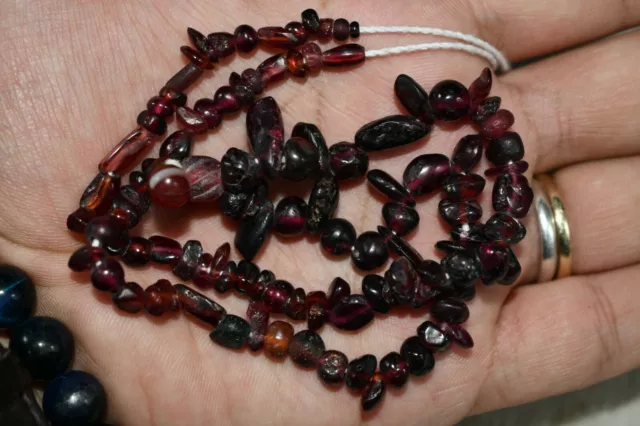 Authentic Ancient Roman Period Garnet Stone Beads Necklace C. 200 BC - 500 AD 2