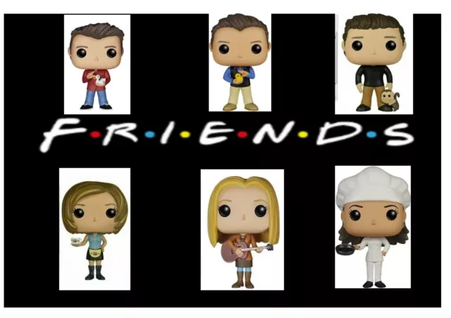 Funko Bitty Pop! Friends Mini Collectible Toys - 80's Hair Collection  Rachel Green, Chandler Bing, Ross Geller & Mystery Chase Figure (Styles May