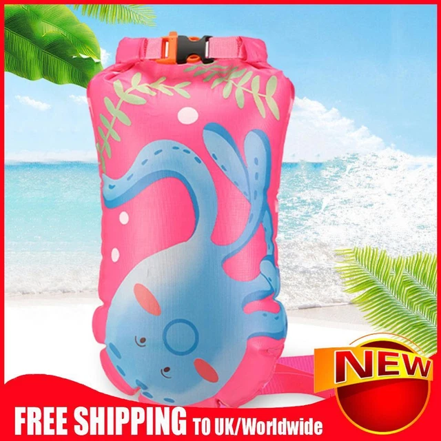 Float Buoy Air Dry Bag Buoy Tow Float for Open Water Swimming (RoseRed Square L)