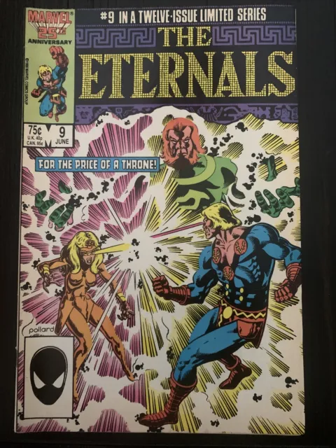 The Eternals #9 June 1986 Throne Marvel Comics Boarded Comic Book