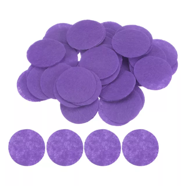 200pcs Round Felt Circles, 30mm 1-1/4" Craft Felt Pads Non-Woven Fabric Purple