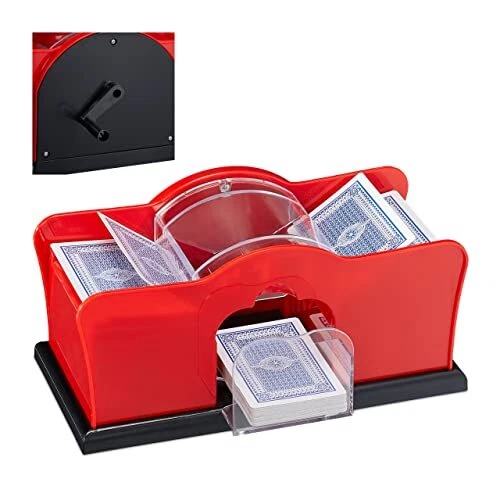 Mescola Carte Da Gioco Automatico Mixer Carte Automatico - Per Poker, Texas Hold'em, Alimentazione USB/Batterie, Per 2 Mazzi Mischia Carte Automatico