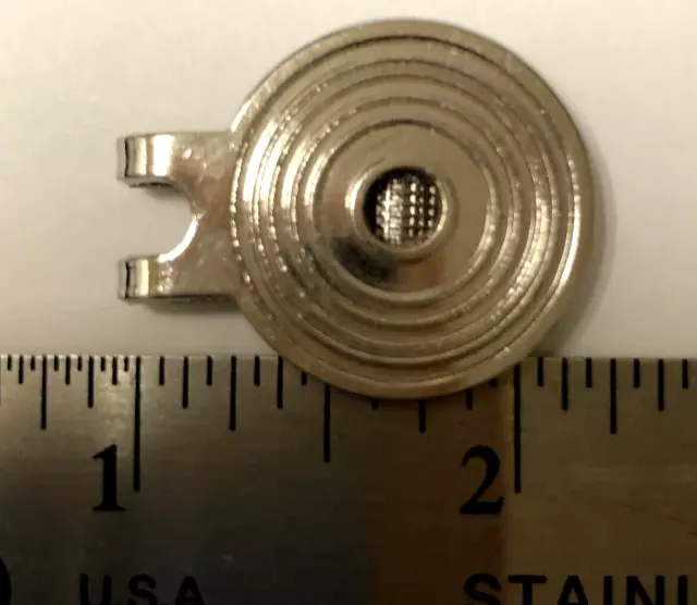 Small Round Silver Tone Money Clip - 1 by 1 1/4"