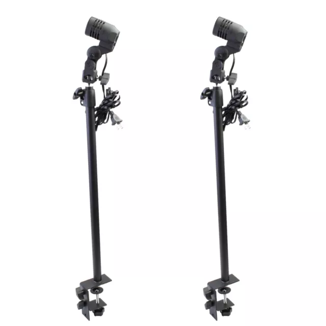 Trade show LED light Stand set, 2pcs extension pole desktop clamp for LED BULB