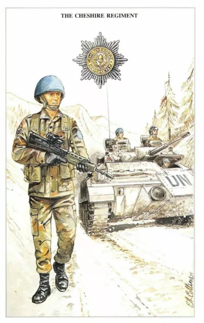 Postcard The British Army Series No.37 The Cheshire Regiment by Geoff White