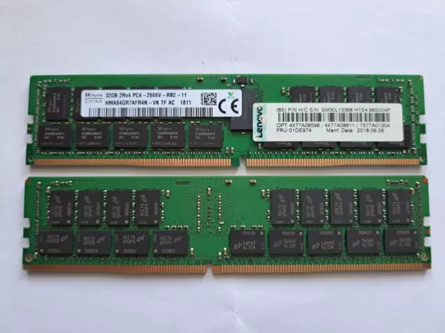 SK hynix 32GB 2Rx4 PC4-2666V ECC Server-Speicher (HMA84GR7AFR4N-VK)
