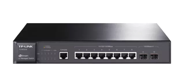 TP-Link T2500G-10TS(TL-SG3210) switch gestito JetStream Gigabit L2 Lite (8 porte,