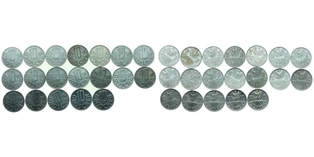 Austria - 10 Groschen 1955 - 1979 - 19 coins