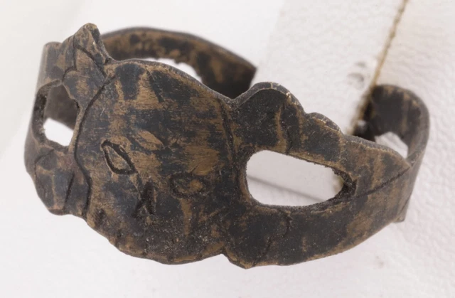 Ring SKULL Bones Soldiers HANDMADE Trench Art AMULET ww1 WWI ww2 WWII Special FO
