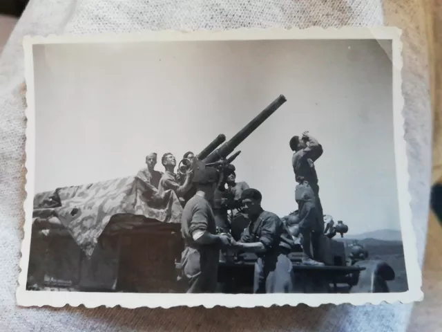 S41) Grande Guerra Ww2 Foto Controaerea Zona Di Guerra Regio Esercito Su Mezzo