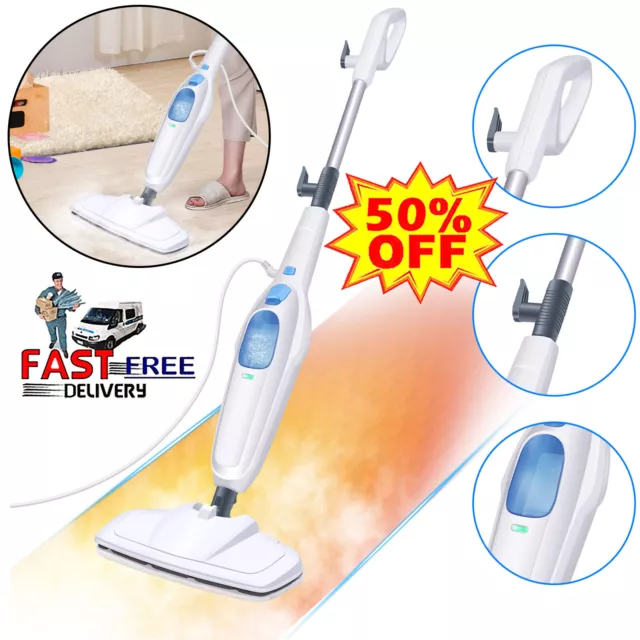 Hot Steam Mop Hand Held Cleaner Steamer Floor Carpet Washer Window 3000W 400ml