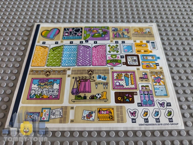 LEGO FRIENDS STICKER SHEET ONLY for Lego set 41340 Friendship