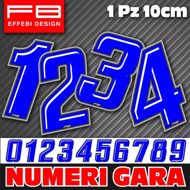 Adhésifs Stickers Numéro Course Numéros Blue Yamaha Moto Voiture Go Kart Quad