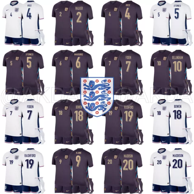 Kids 2024 Eng National Teams Land Football Kits Sport Jersey Shirt Strip 4th May