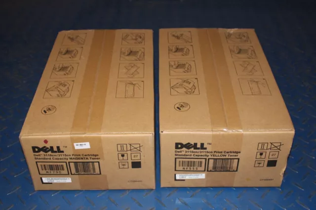 NEW Genuine Dell 3110cn/3115cn NF556 Yellow MF790 Magenta Toner Set
