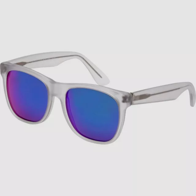 $250 Retrosuperfuture 168/2T 41 Unisex Clear Mirror Square Sunglasses 55-17-145