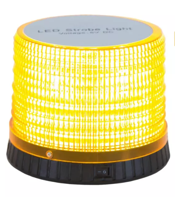 Buyers SL480A LED Portable Amber Beacon Strobe Light, Magnetic Base