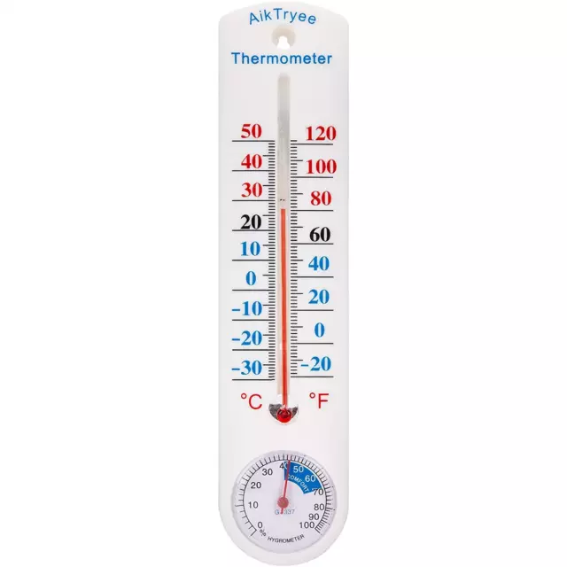 Termometro Higrometro Exterior Interior Medidor Temperatura Humedad con Escala