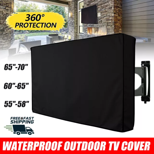 55-70 Inch Dustproof Waterproof TV Cover Outdoor Patio Flat Television Protector