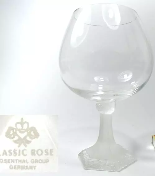 Verre à Cognac Brandwein Brandy Rosenthal Classic Rose