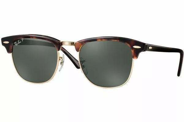 Ray-Ban Clubmaster Tortoise Acetate Polarized 49mm Sunglasses RB3016 99058 49