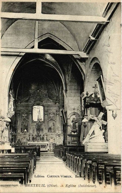 CPA AK BRETEUIL Église Intérieur (375684)