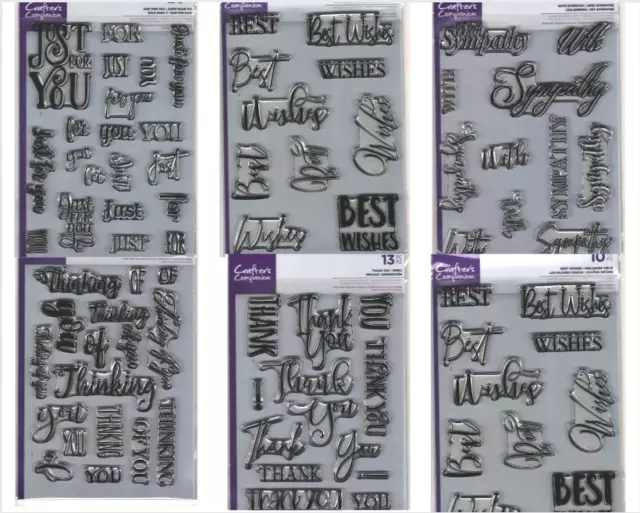 (Lote De 6) Gemini Crafters Companion Fotopolímeros Sello Kits Sentimental Sets
