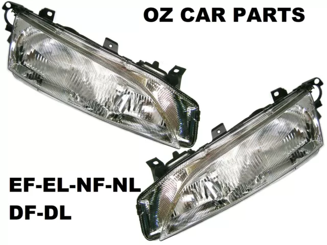 For Ford Fairmont Ef El Fairlane Ltd Ghia Nf Nl Df Dl Headlights Pair New