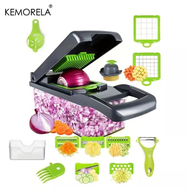 16-in-1 Vegetable Chopper Salad and Fruit Cutter Food Slicer & Potato Peeler