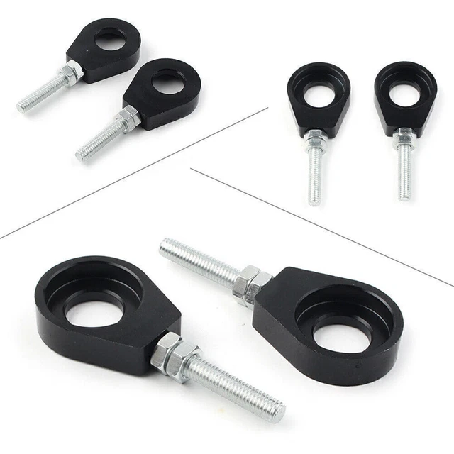 For Dirt Bike Quad ATV CRF50 SSR Black 2x 15mm Chain Adjuster Tensioner Block