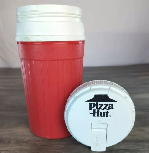 Vintage 1986 Igloo Pizza Hut Promotional 1/2 Gallon Red Water Jug Thermos Cooler