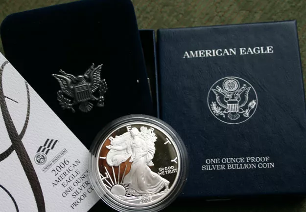 2006 AMERICAN SILVER EAGLE PROOF DOLLAR US Mint ASE Coin with Box and COA