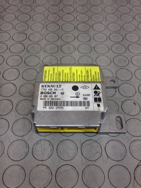 Calculateur Airbag Bosch 0285001157 (ref 7700428310A) Pour Renault Clio 2 Phase 1 - Occasion Bon état