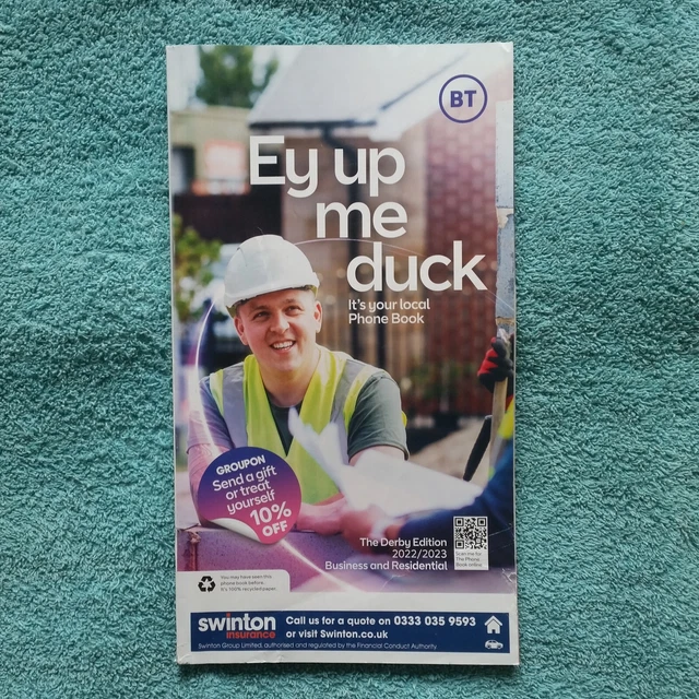 BT THE PHONE Book Derby 2022/2023, 212 Telephone Directory Business 22/23 Old £8.99 PicClick UK