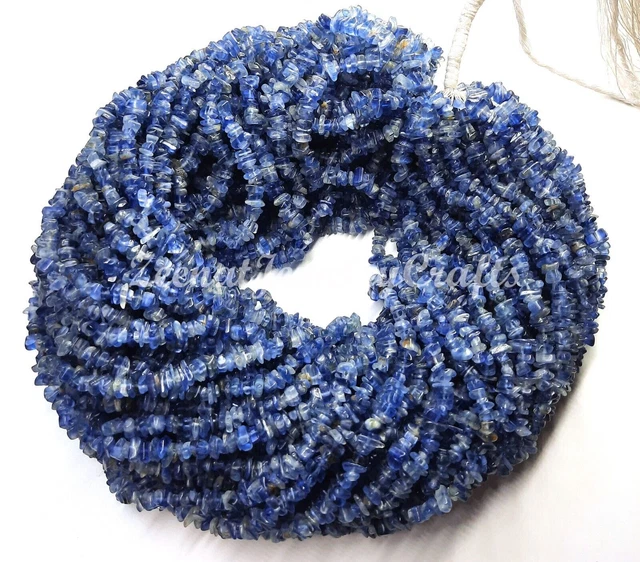 Uncut Chips Gemstone Beads 34" Natural Kyanite Smooth Raw Rough Beads Jewelry