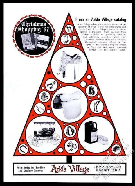 1967 Arkla Village Arkansas Sella 2 Stili Foto Albero di Natale Design Stampa Ad