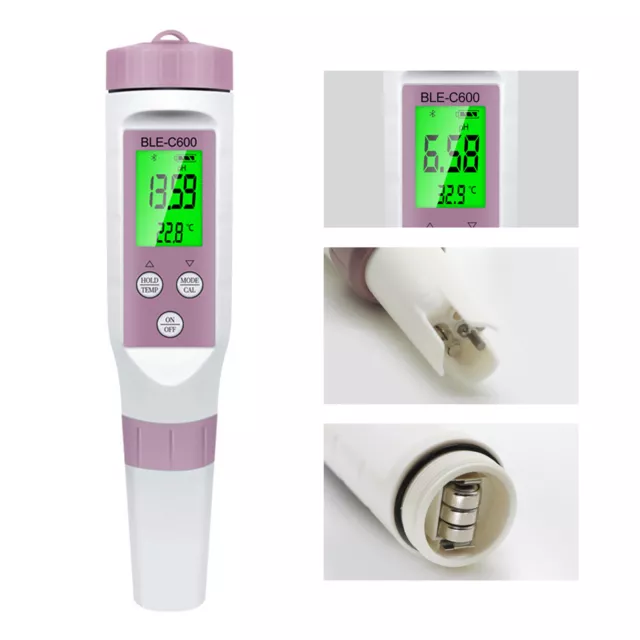 7 En 1 PH EC Conductivité TDS Salinité ORP SG Blue Tooth Meter Tester Mesures 2