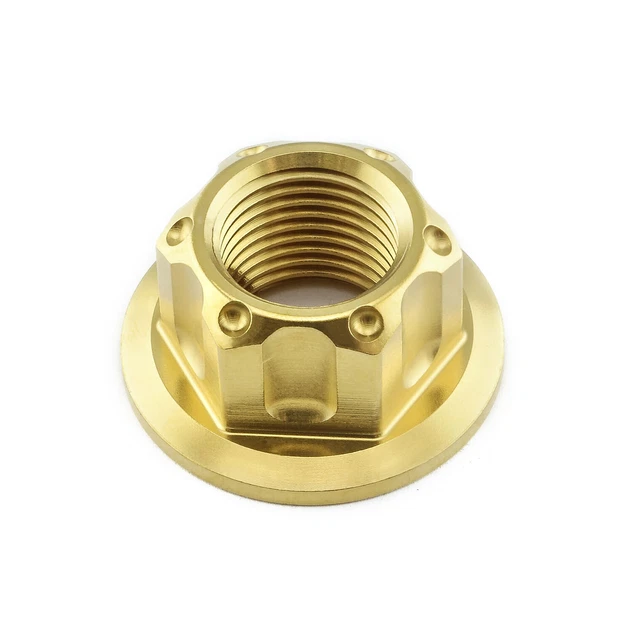 STAINLESS STEEL AXLE Nut M16 x 1.50mm Front Wheel Gold ProBolt £18.
