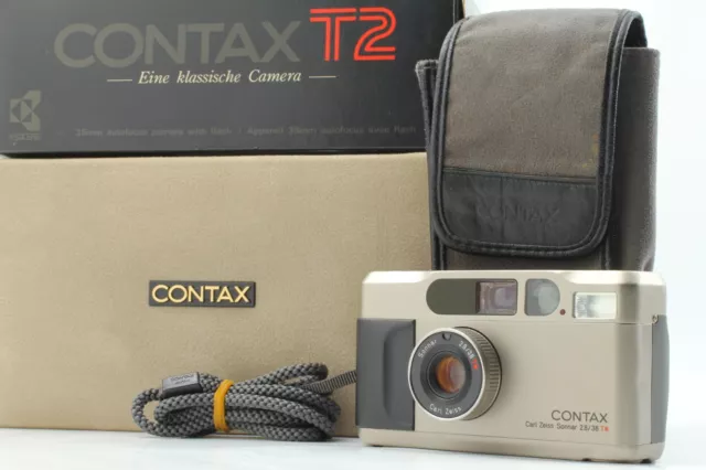 [NEAR MINT in BOX] Contax T2 Titan Silver Point & Shoot 35mm Film Camera JAPAN