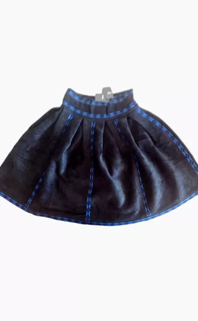 JUPE PATINEUSE MAJE noire et bleue en maille jacquard EUR 89 00 PicClick FR