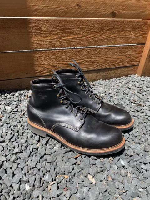 THOROGOOD 1892 BELOIT Black Horween Leather Boots 12 D 150.00