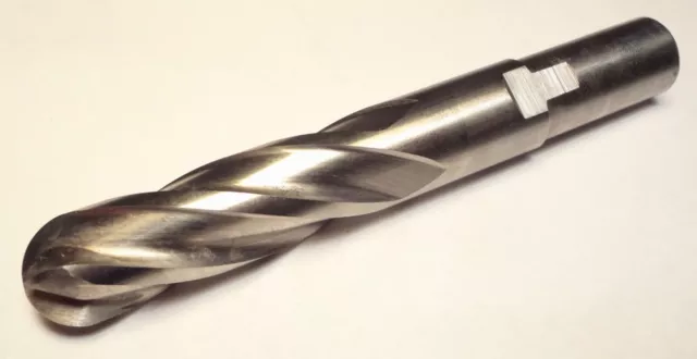 Cobalt Ball Nose End Mill 14mm DIA, 3.75" OAL, 1.75" LOC, 4 Flute Uncoated M42