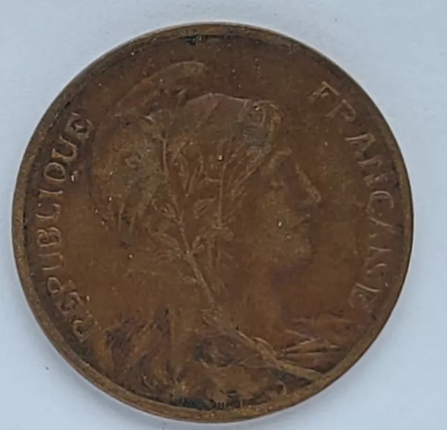 1911 FRANCE 10 CENTIMES - Collectible Vintage Coin - FREE SHIP - France Brz Bin