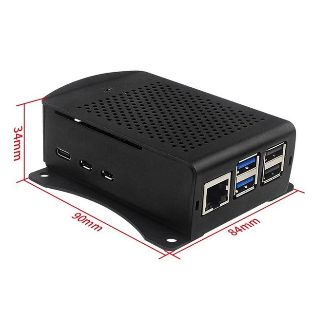 FOR RASPBERRY PI 5 Aluminum Case with Enhanced Cooling and Mounting ...