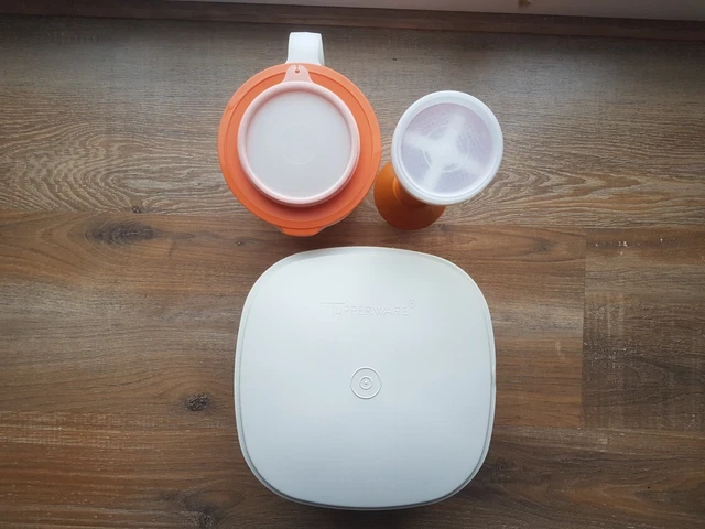 Lot De 2 Boîtes Tupperware – Blanc/transparent, Empilables Avec égouttoir