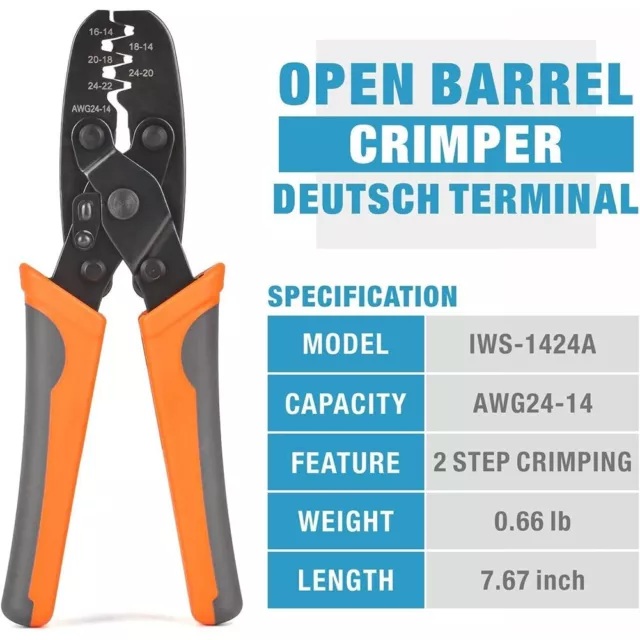 Outil de sertissage pratique IWC1424A pour fil et isolation de calibre moyen