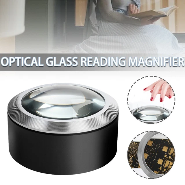 Lente d'ingrandimento da lettura portatile 5 x ingrandimento vetro gioielli con 3 luci LED + l